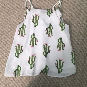 Flowing cactus tank top